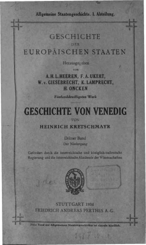 Geschichte von Venedig / Der Niedergang