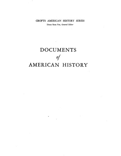 Documents of American history