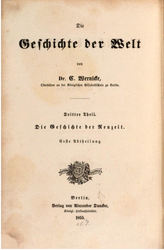 Die Geschichte der Neuzeit
