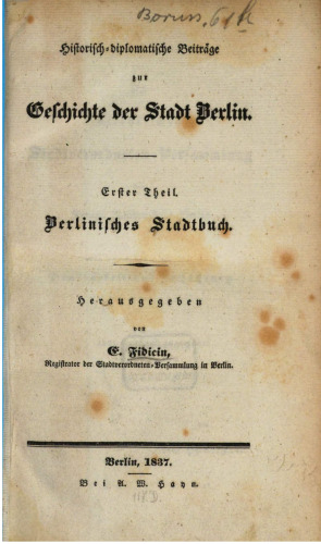 Berlinisches Stadtbuch
