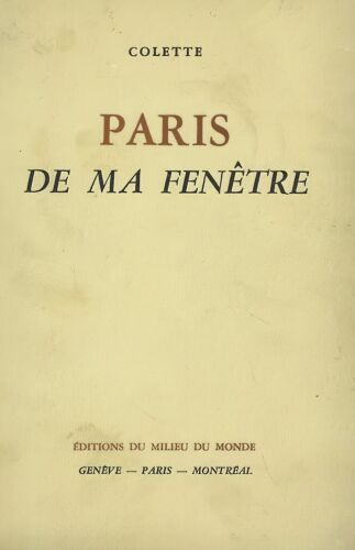 Paris de ma fenêtre
