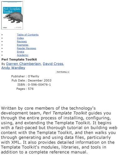 Perl Template Toolkit