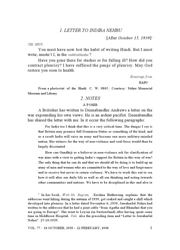 The Complete Works of Mahatma Gandhi Volume 77