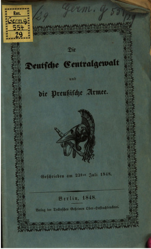 Die deutsche Zentralgewalt und die preußische Armee