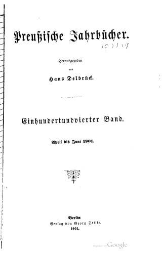 Preußische Jahrbücher