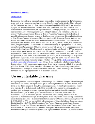 Introduction à Ivan Illich