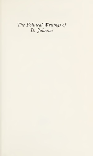 The Political Writings of Dr. Johnson