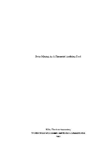 Data Mining As A Financial Auditing Tool
