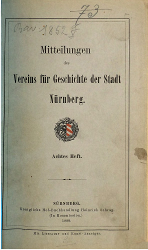 Mitteilungen des Vereins für Geschichte der Stadt Nürnberg