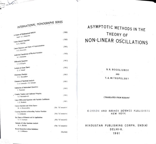 ASYMPTOTIC METHODS IN THE THEORY OF NPN-LINEAR OSCILLATIONS