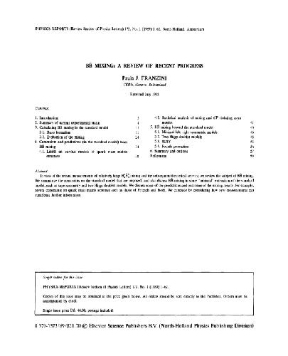 Physics Reports vol. 173