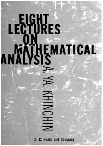 Eight Lectures on Mathematical Analysis