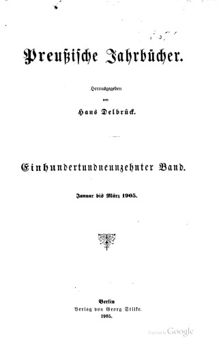 Preußische Jahrbücher