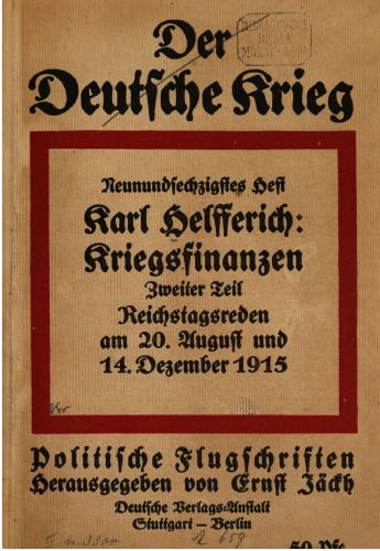 Kriegsfinanzen