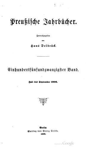 Preußische Jahrbücher