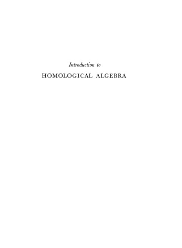 Introduction to Homological Algebra