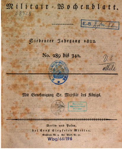 Militär-Wochenblatt