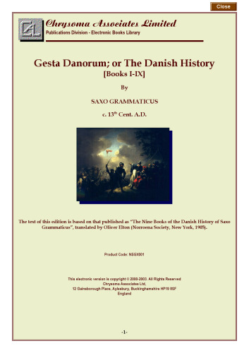Gesta Danorum; or The Danish History (Books I-IX)