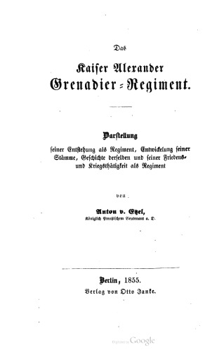 Geschichte des Regiments von 1814 bis 1850