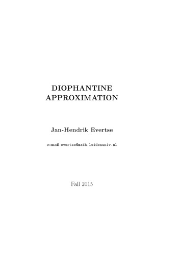 Diophantine approximation