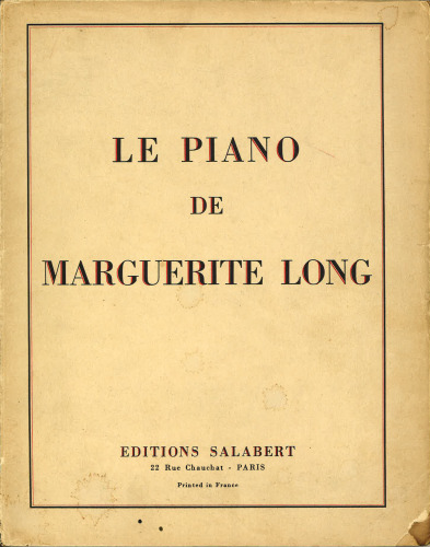 Le piano de Marguerite Long