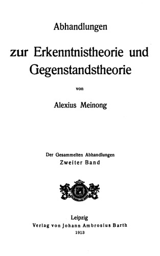Hume-Studien II. Zur Relationstheorie
