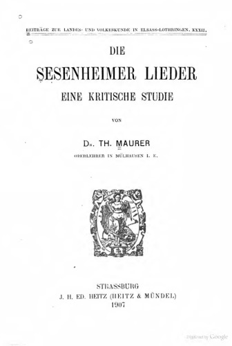 Die Sesenheimer Lieder, ein kritische Analyse