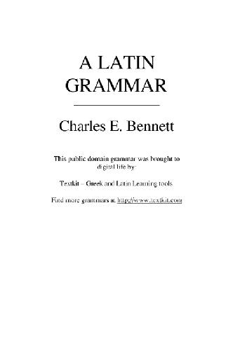 A Latin grammar