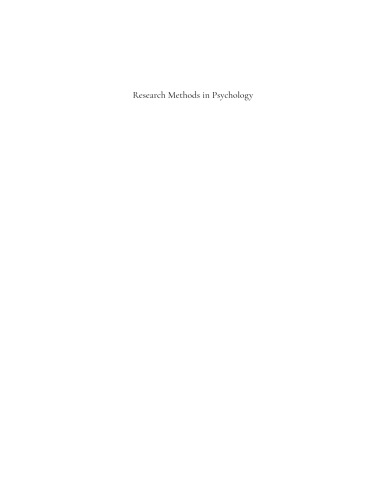 Research Methods in Psychology