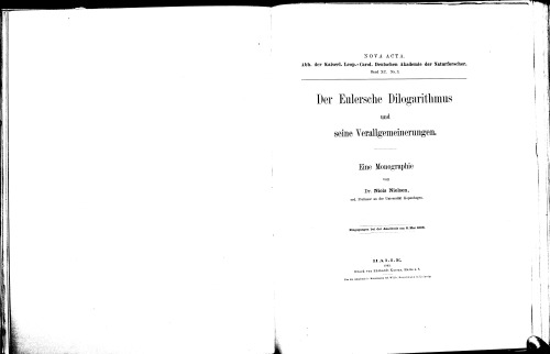 Der Eulersche Dilogarithmus und seine Verallgemeinerungen - Eine Monographie