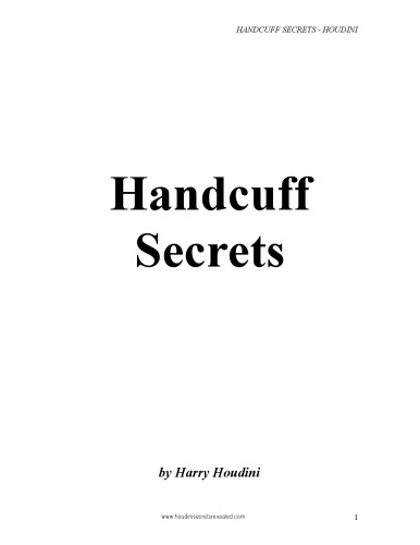 Handcuff Secrets
