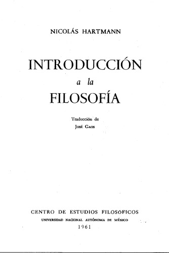 Introducción a la filosofía