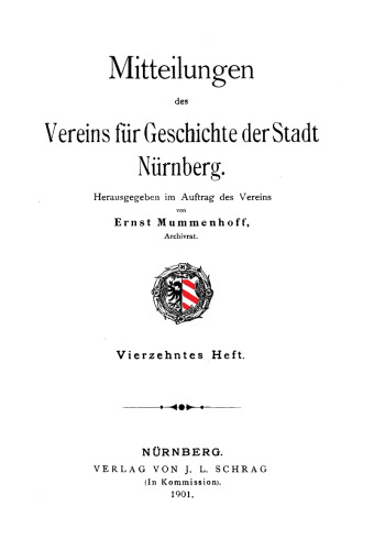 Mitteilungen des Vereins für Geschichte der Stadt Nürnberg