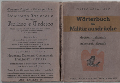 Wörterbuch für Militärausdrücke: deutsch - italienisch und italienisch - deutsch