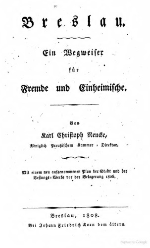 Breslau. Ein Wegweiser für Fremde und Einheimische