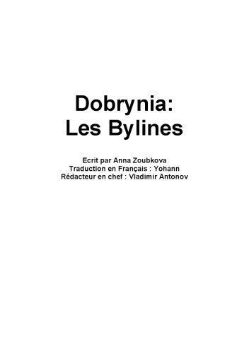 Dobrynia. les Bylines