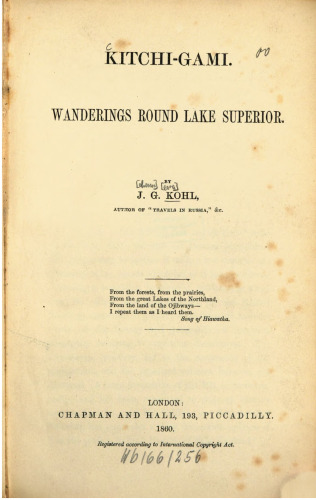 Kitchi-Gami : Wanderings around Lake Superior