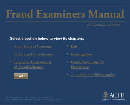 Fraud Examiners Manual - International Edition 2013