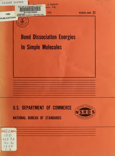 Bond Dissociation Energies In Simple Molecules
