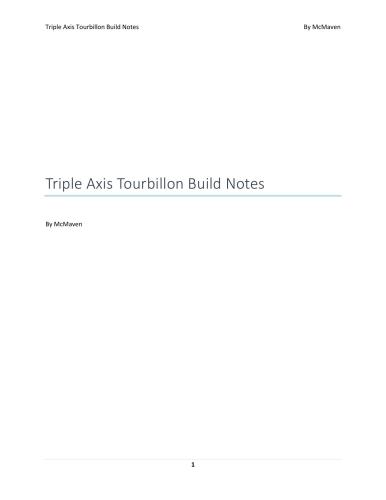 Triple Axis Tourbillon 3D print files - Horology