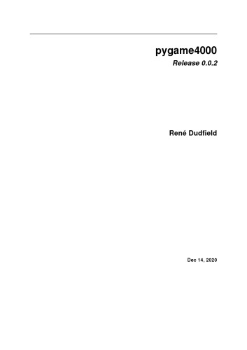 Pygame4000
