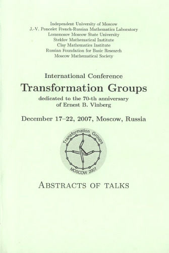 International Conference Transformation Groups (abstracts of talks)