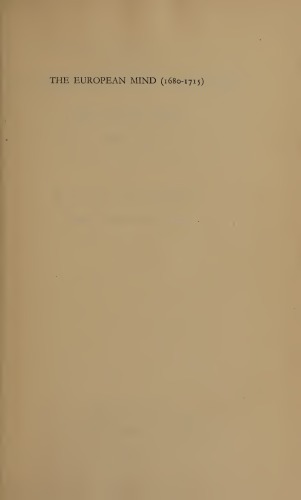 The European Mind: The Critical Years (1680-1715)