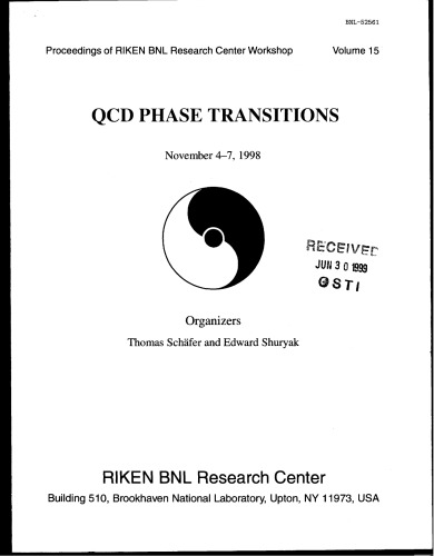 QCD Phase Transitions [RIKEN BNL Workshop proc]