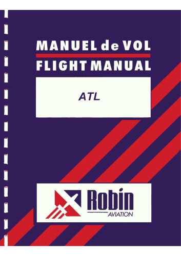 Robin ATL manuel de vol