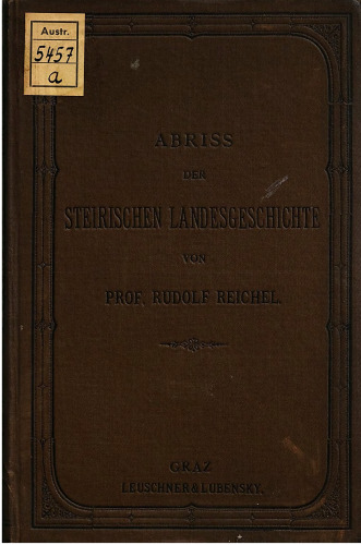Abriss der steirischen Landesgeschichte