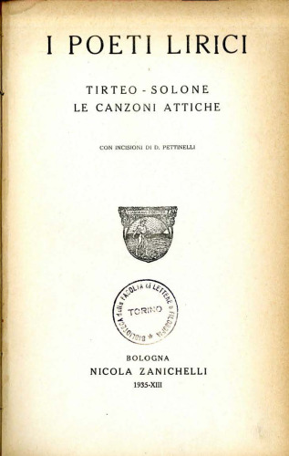 I poeti lirici