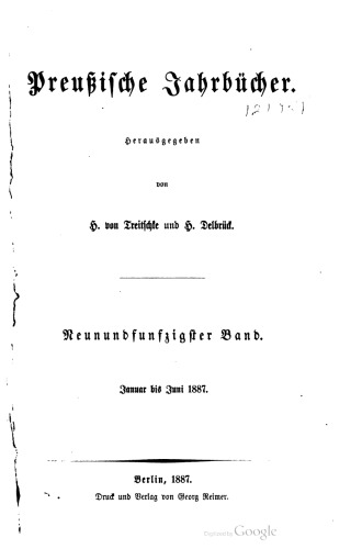 Preußische Jahrbücher