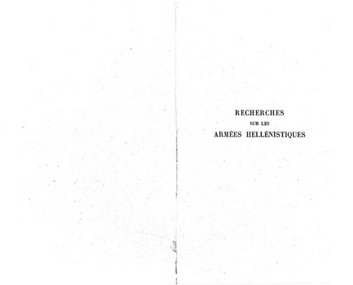 Recherches Sur Les Armees Hellenistiques