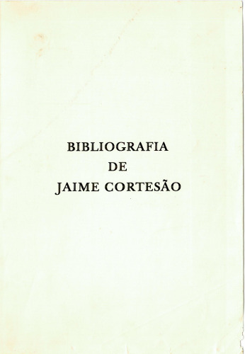 Bibliografia de Jaime Cortesão